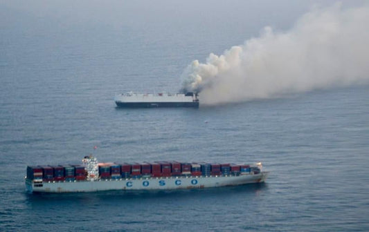 Massive Ship Fire Off Kerala Coast Contained